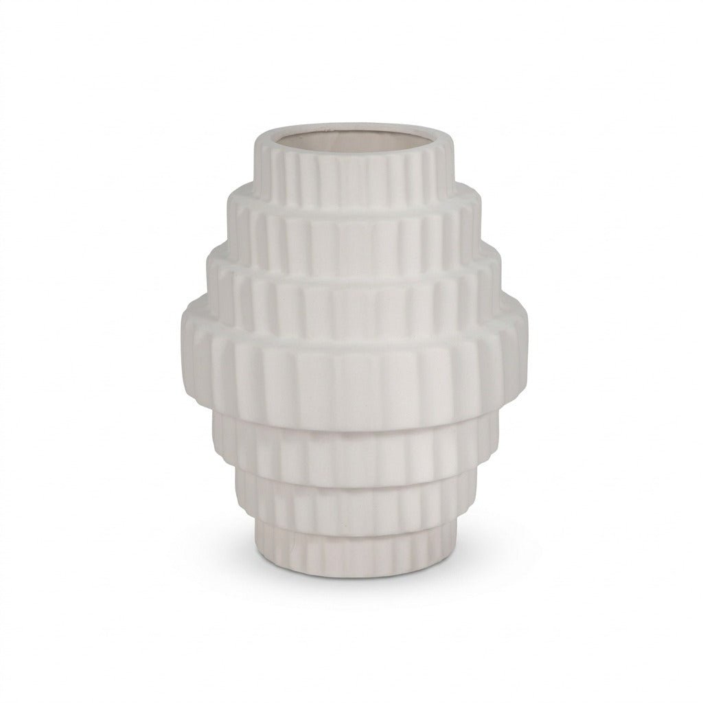 10" Textured Staggered Vase - Studio Front - What's New Furniture Portland Oregon