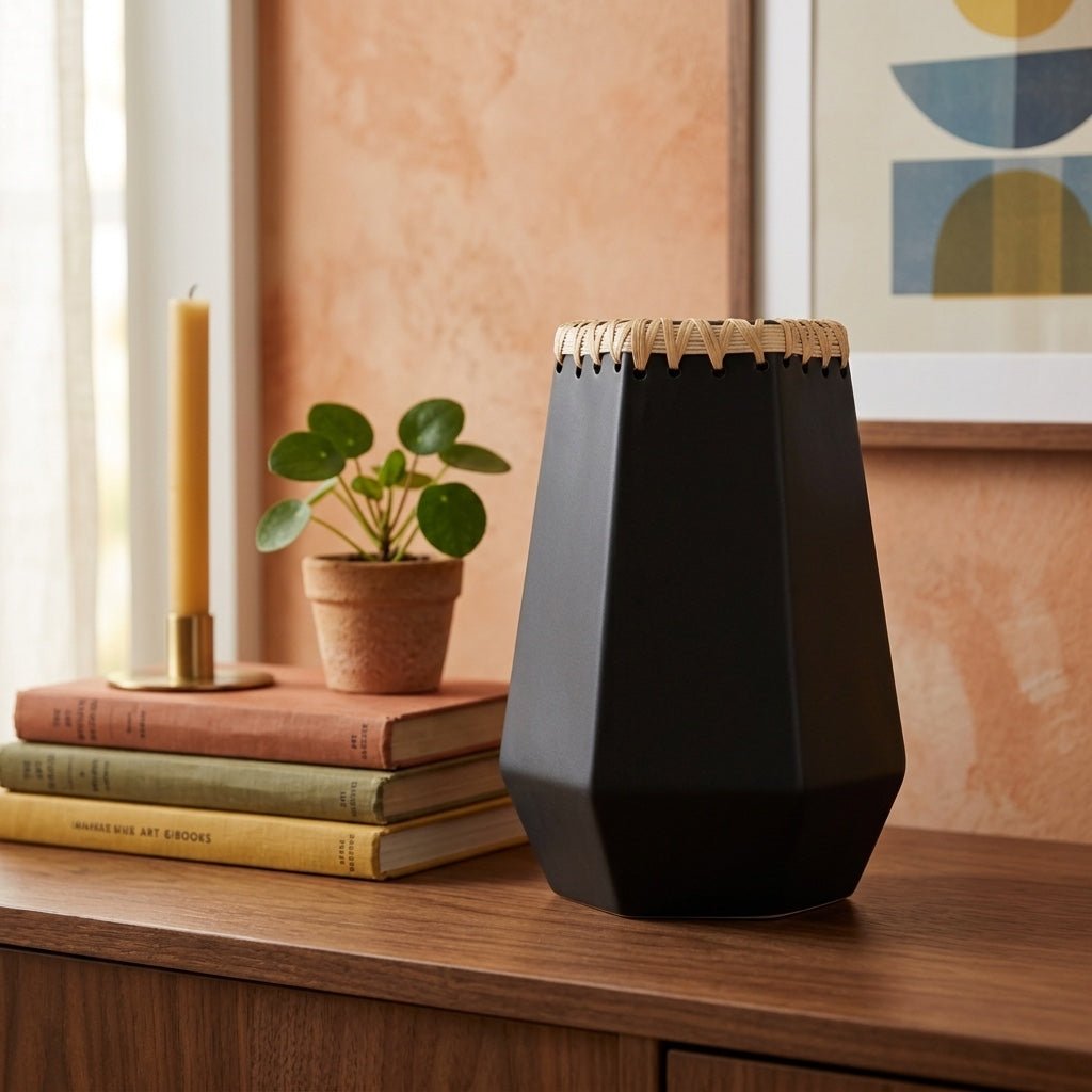 11"h Vase W/ Weaving - What's New Furniture Portland Oregon