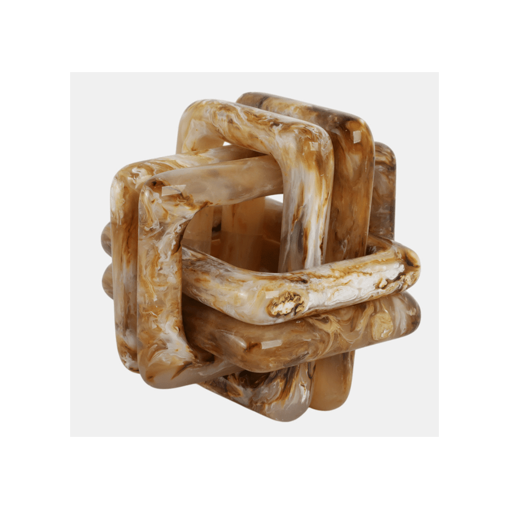 6" Marbled Resin Knot, Tan - What's New Furniture - Portland, Oregon