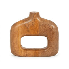 7" Wood Open Cut-out Vase - What&