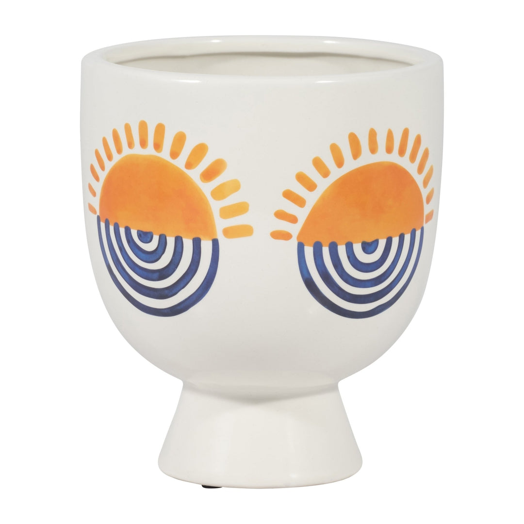 7"h Sunrise Eyes Flower Vase by Sagebrook Home - product view - Whats New Furniture Portland OR