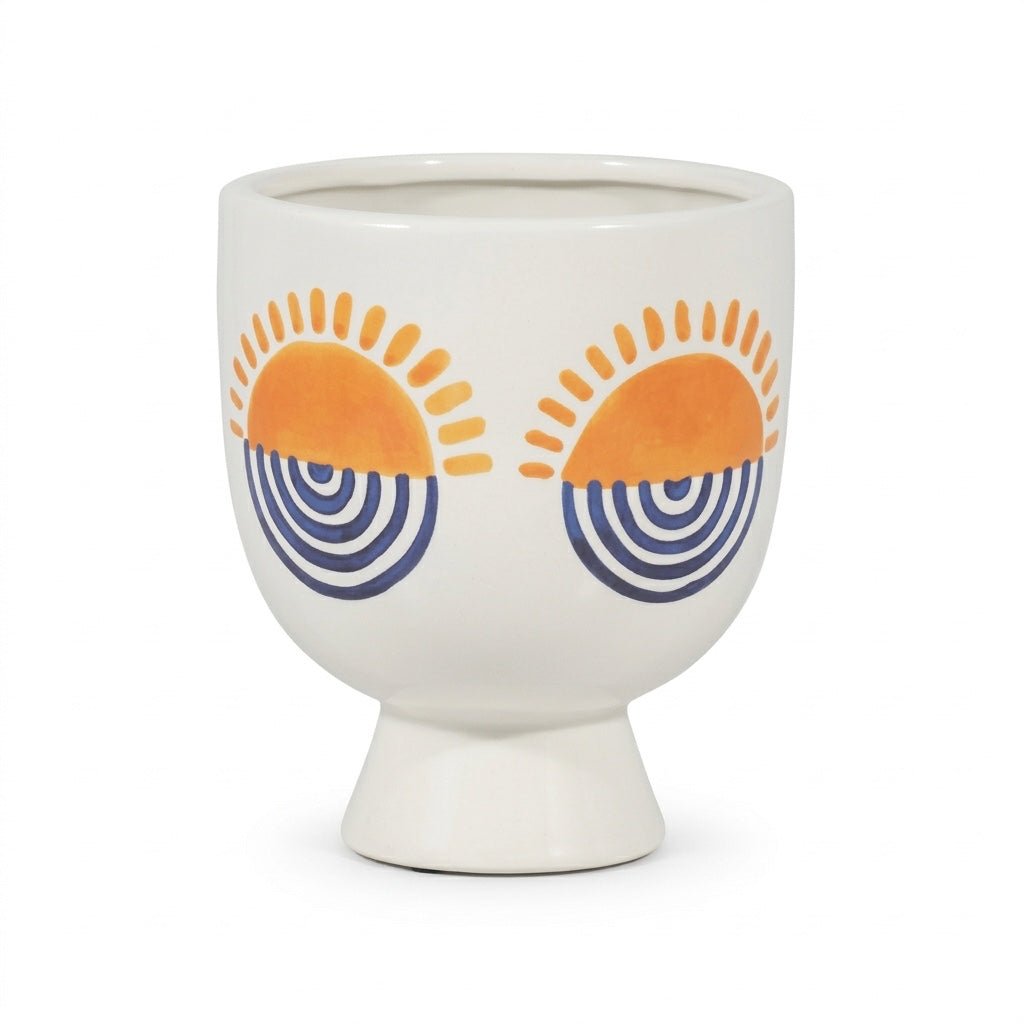 7"h Sunrise Eyes Flower Vase - What's New Furniture Portland Oregon