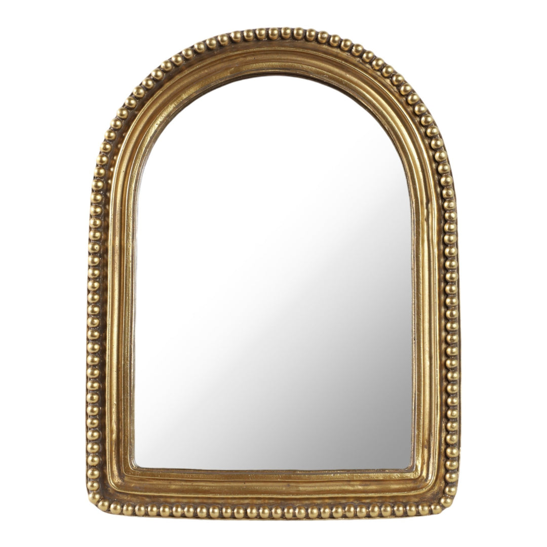Gold beaded arch tabletop vanity mirror 5x7 - Sagebrook Home - Whats New Furniture Portland OR