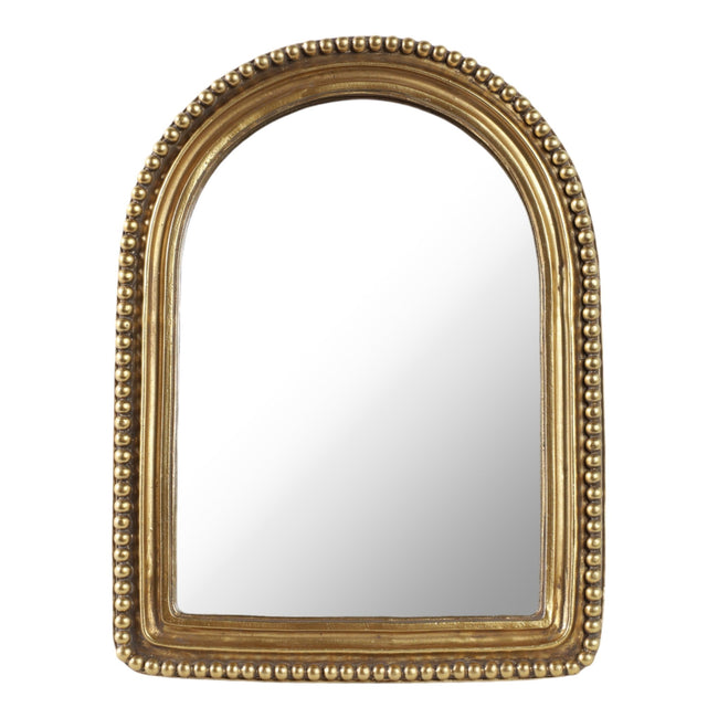 Gold beaded arch tabletop vanity mirror 5x7 - Sagebrook Home - Whats New Furniture Portland OR