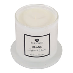 Blanc Saffron &amp; Suede Cloche Candle, 6 oz top view - scented candle by Elevarre by Sagebrook Home - Whats New Furniture Portland OR