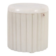 Blanc Saffron &amp; Suede Fluted Lidded Candle, 8 oz front view - scented candle by Elevarre by Sagebrook Home - Whats New Furniture Portland OR