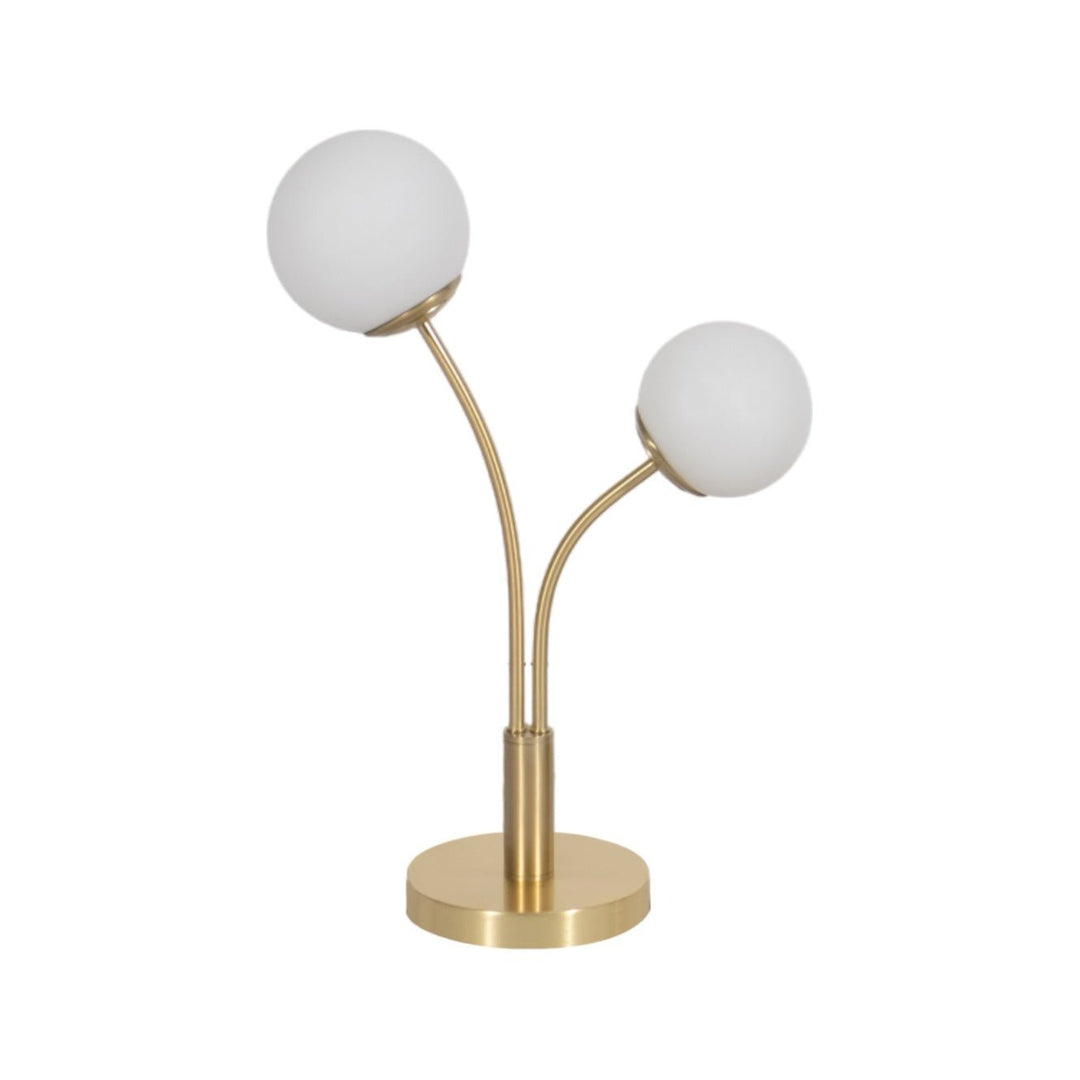 Brass Double Globe Lamp in Table Lamp (23") - studio - Sagebrook Home - Whats New Furniture Portland OR