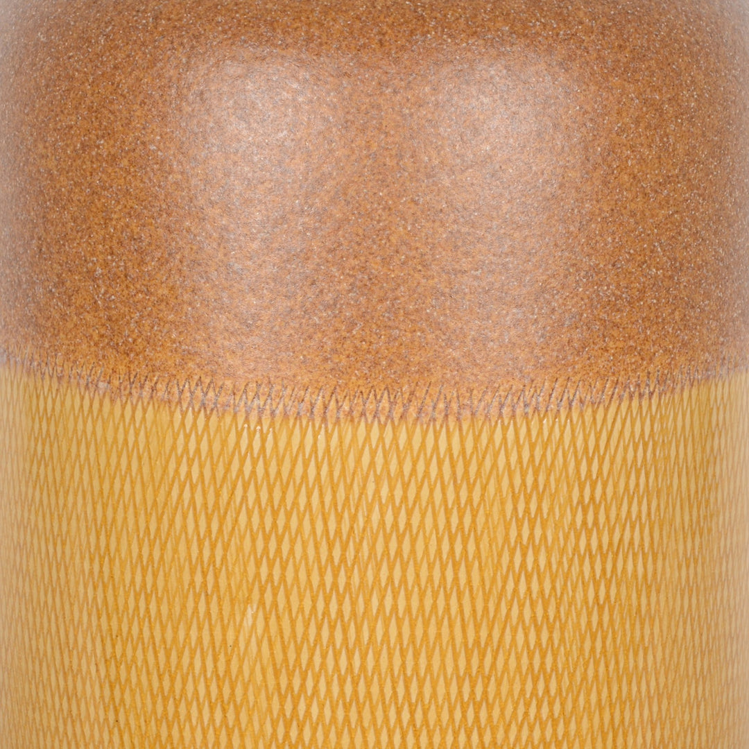 Bregenz two-tone amber ceramic vase 12 inch - Sagebrook Home - Whats New Furniture Portland OR