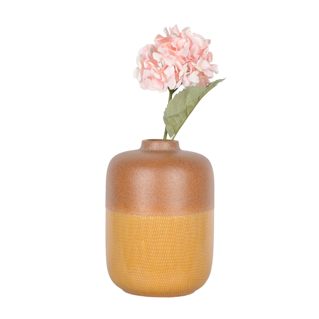 Bregenz two-tone amber ceramic vase 12 inch - Sagebrook Home - Whats New Furniture Portland OR