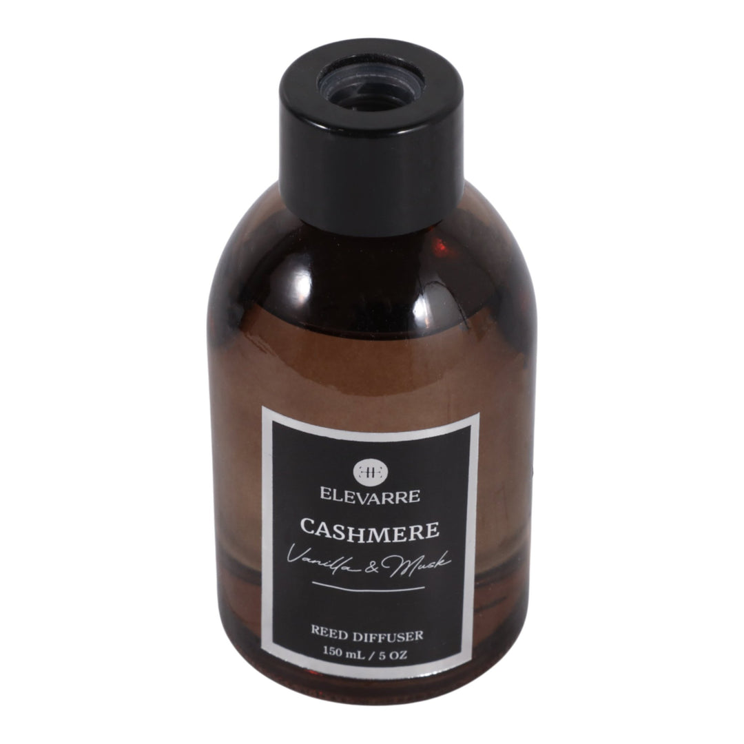 Cashmere Vanilla &amp; Musk Reed Diffuser, 150 ml bottle close up - reed diffuser by Elevarre by Sagebrook Home - Whats New Furniture Portland OR