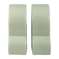 Sage green ceramic arch bookends with ridged detail - Sagebrook Home - Whats New Furniture Portland OR