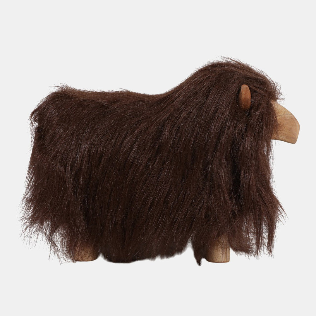 Faux Fur Highland Cow detail view 2 - Whats New Furniture Portland OR