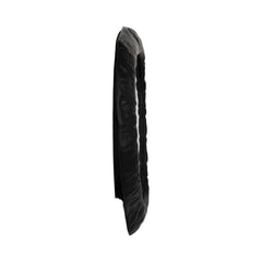 Hammered aluminum organic round wall mirror 18 inch matte black - Sagebrook Home - Whats New Furniture Portland OR