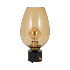 Mikeno amber glass table lamp with marble base - Sagebrook Home - Whats New Furniture Portland OR