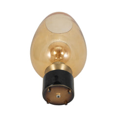 Mikeno amber glass table lamp with marble base - Sagebrook Home - Whats New Furniture Portland OR