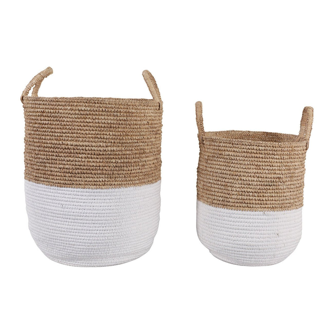 Navine Sisal Woven Baskets front view - Whats New Furniture Portland OR