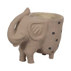 Ivory paper mache elephant planter 25 inch statement decor - Sagebrook Home - Whats New Furniture Portland OR