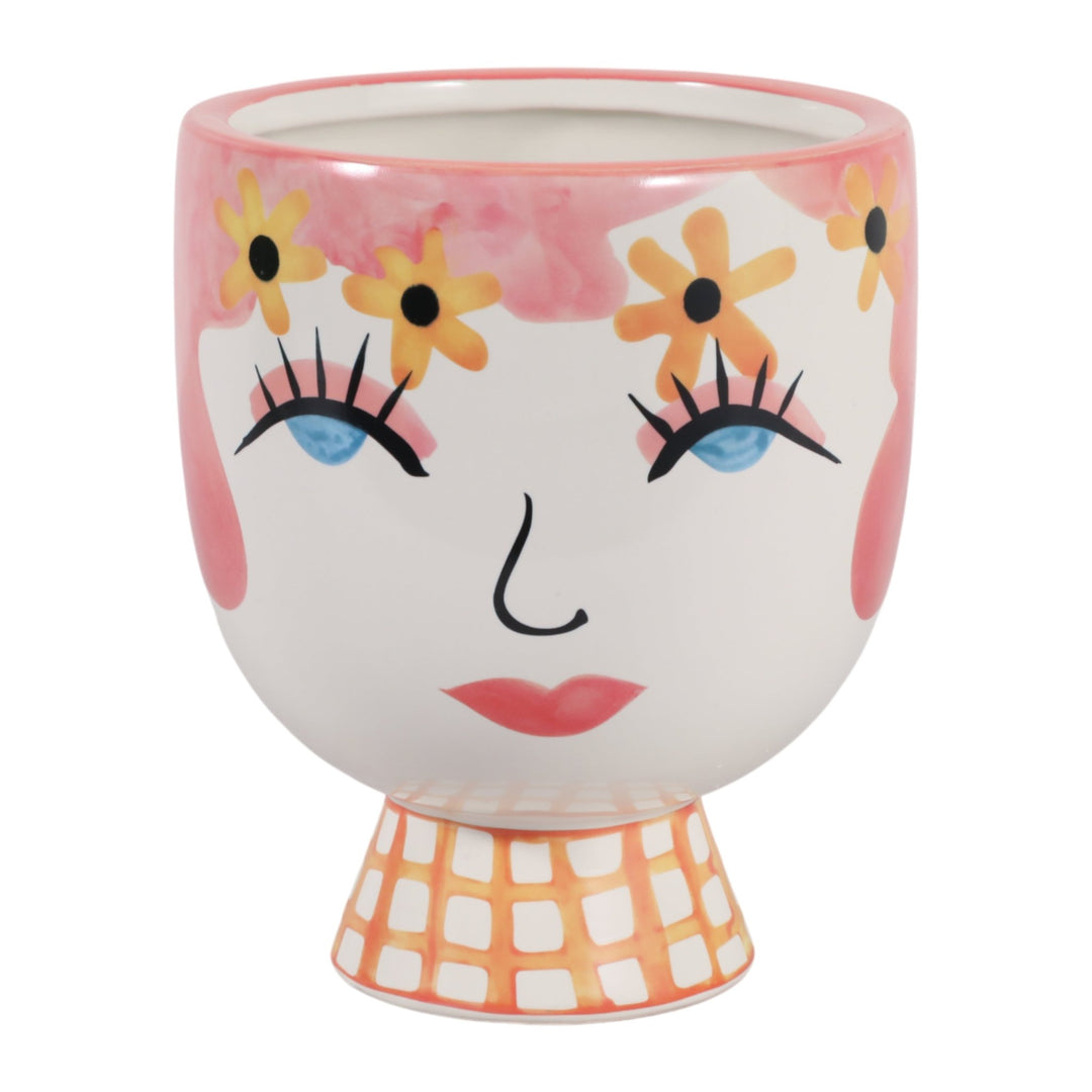 Pretty Eyelash Flower Vase by Sagebrook Home - product view - Whats New Furniture Portland OR