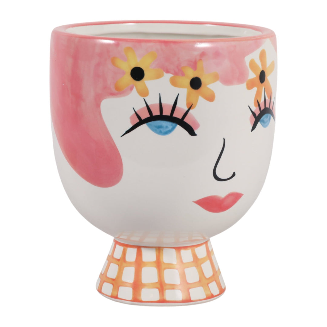Pretty Eyelash Flower Vase by Sagebrook Home - detail view - Whats New Furniture Portland OR
