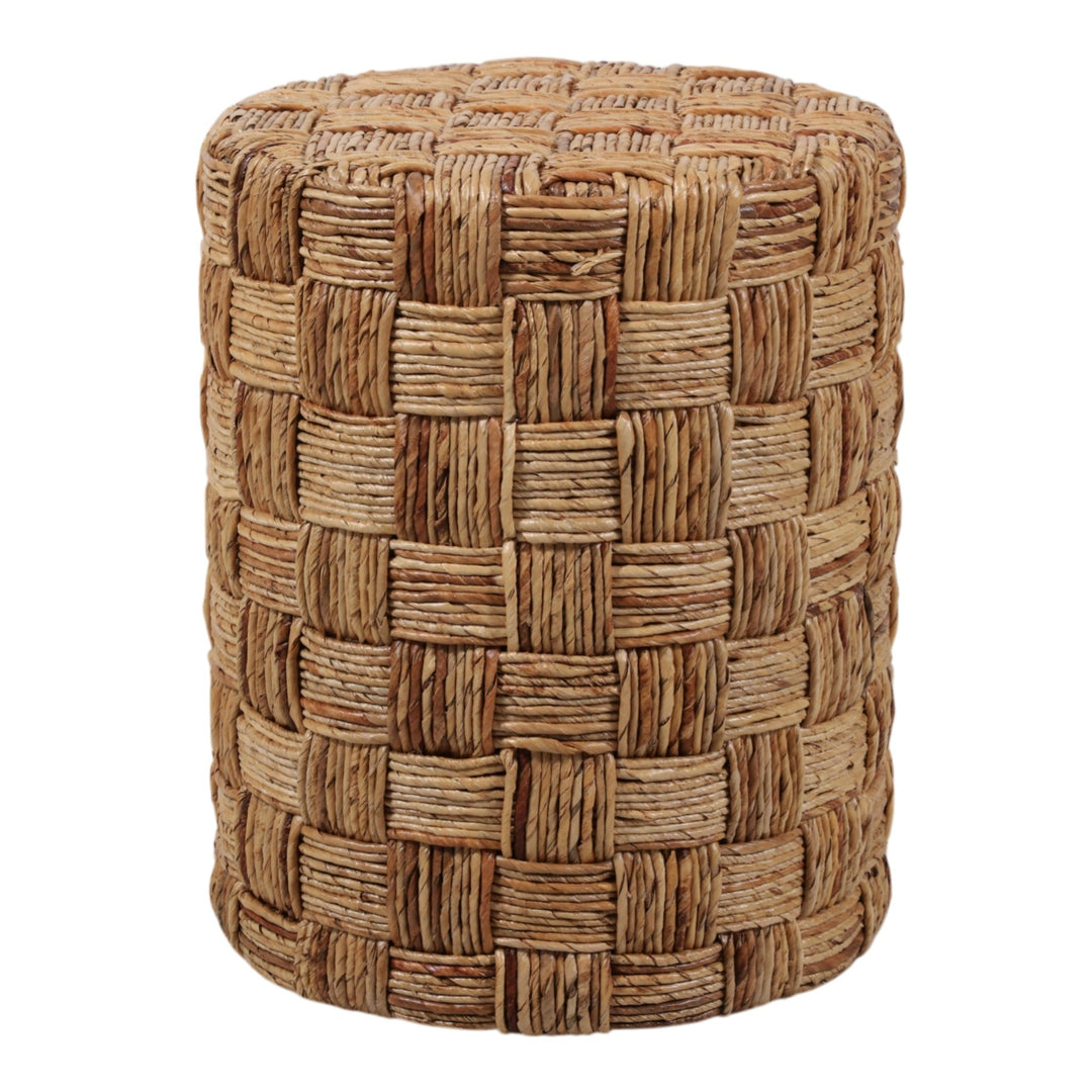 Pulap hand woven banana leaf accent stool natural - Sagebrook Home - Whats New Furniture Portland OR