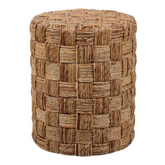 Pulap hand woven banana leaf accent stool natural - Sagebrook Home - Whats New Furniture Portland OR