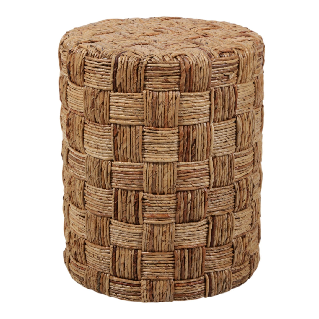 Pulap hand woven banana leaf accent stool natural - Sagebrook Home - Whats New Furniture Portland OR