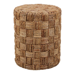 Pulap hand woven banana leaf accent stool natural - Sagebrook Home - Whats New Furniture Portland OR