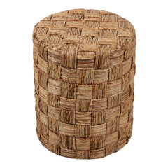 Pulap hand woven banana leaf accent stool natural - Sagebrook Home - Whats New Furniture Portland OR