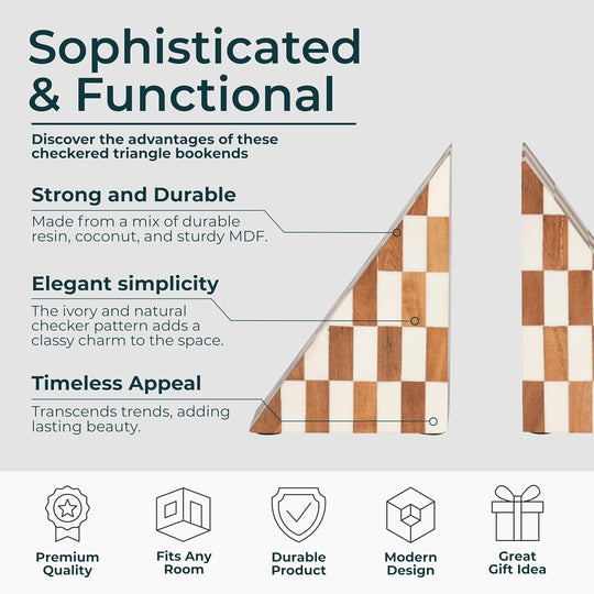 Right Angle Resin Bookends - What&