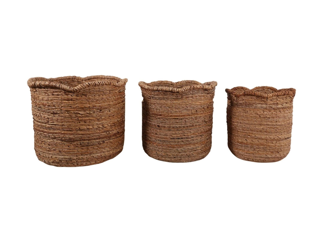 Scallop Edge Round Baskets - Whats New Furniture Portland OR