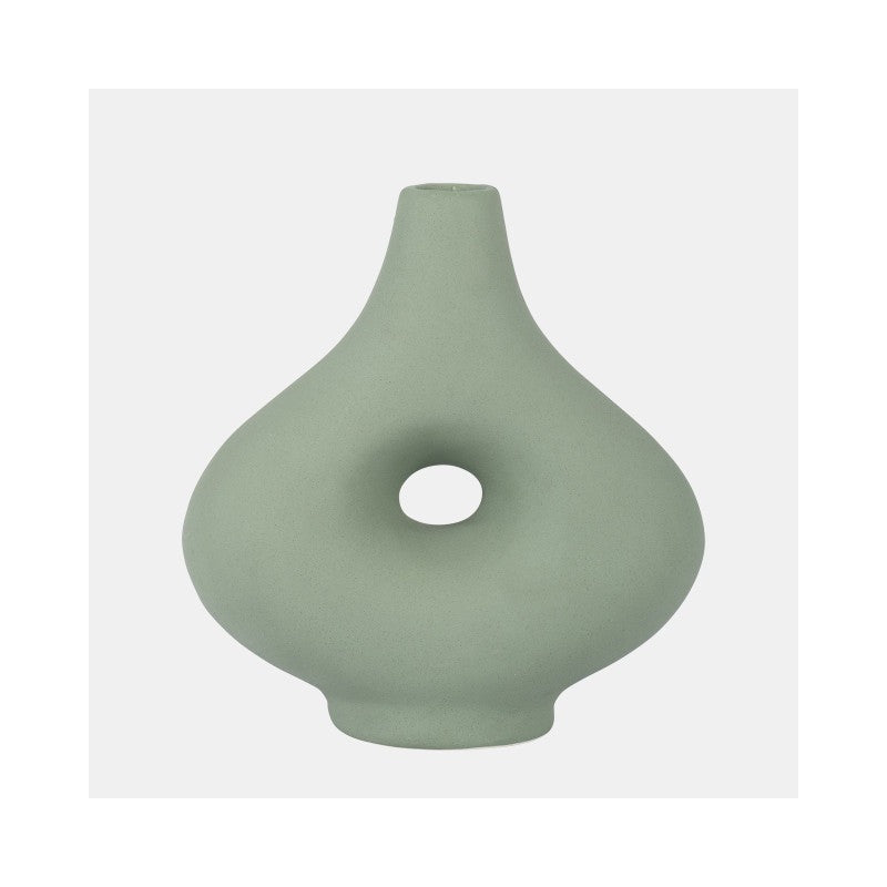 Short Open Cut-out Nomad Vase front view - Whats New Furniture Portland OR