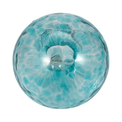 Spotted Glass Mushroom Table Lamp 11", Seafoam top view - table lamp by Sagebrook Home - Whats New Furniture Portland OR