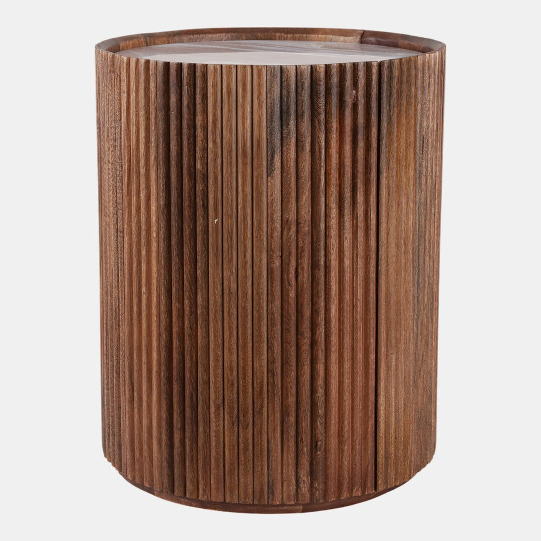 Storage Accent Table Marble Top detail view - Whats New Furniture Portland OR