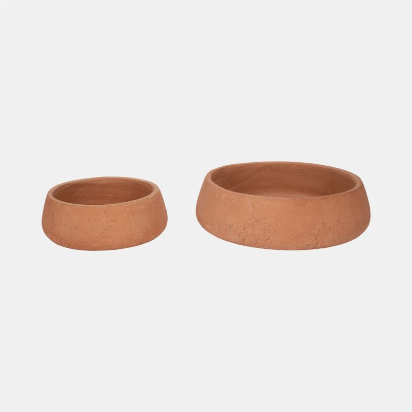 Terracotta Bowls - Natural Finish Set of 2 - What&