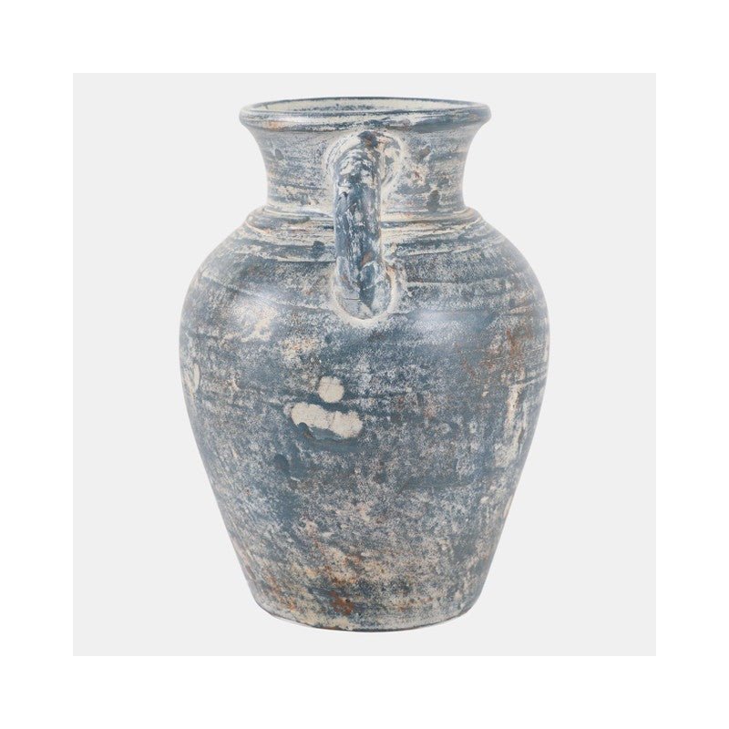 Terracotta Vase with Handles front view - Whats New Furniture Portland OR