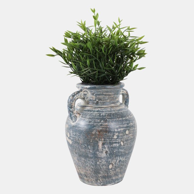 Terracotta Vase with Handles detail view 3 - Whats New Furniture Portland OR