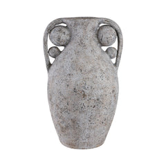 Terracotta Vase with Orbs Under Handles front view - floor vase by Sagebrook Home - Whats New Furniture Portland OR