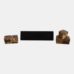 Tortoise Resin Dice Set detail view 5 - Whats New Furniture Portland OR