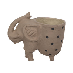 Ivory paper mache elephant planter 25 inch statement decor - Sagebrook Home - Whats New Furniture Portland OR