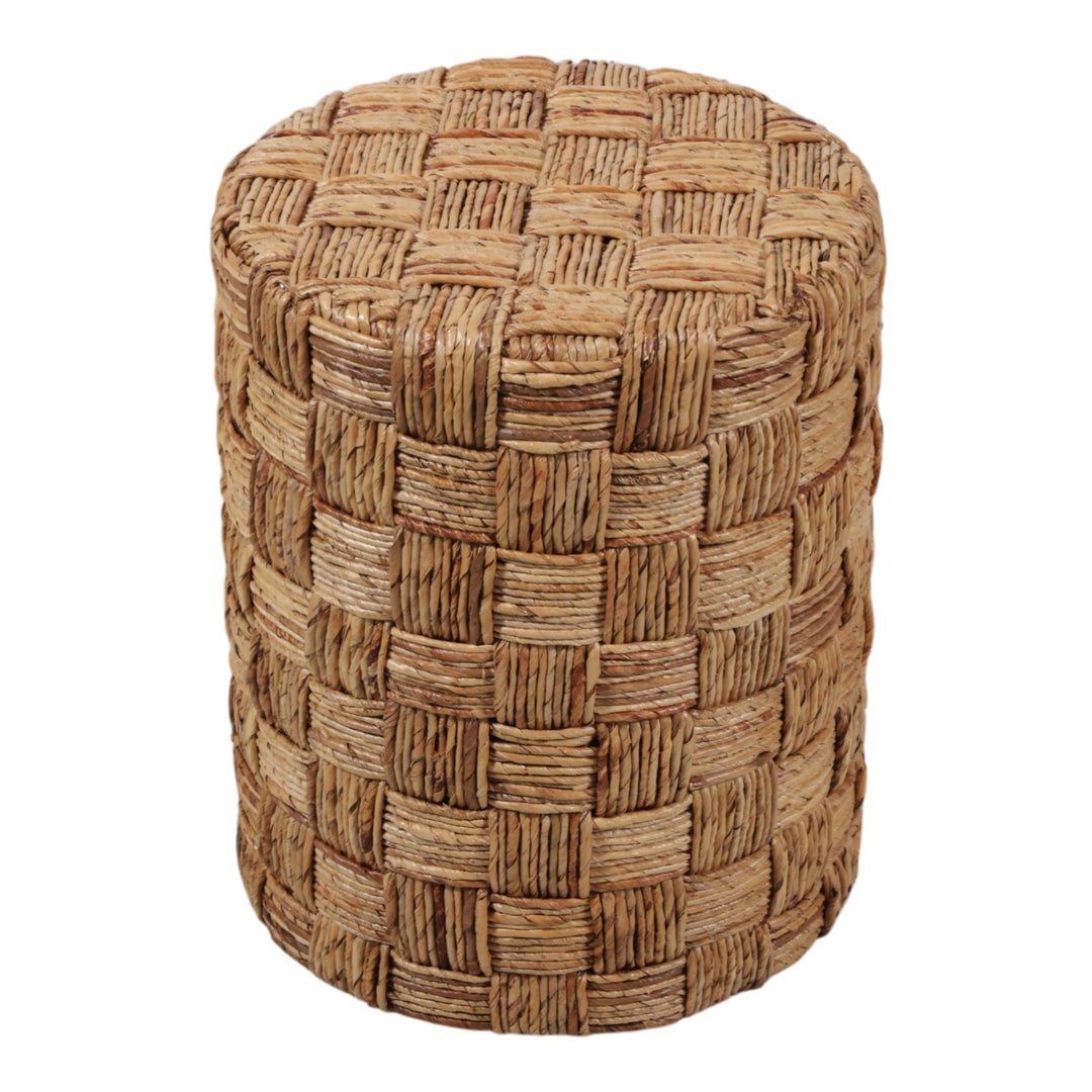 Pulap hand woven banana leaf accent stool natural - Sagebrook Home - Whats New Furniture Portland OR