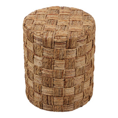 Pulap hand woven banana leaf accent stool natural - Sagebrook Home - Whats New Furniture Portland OR