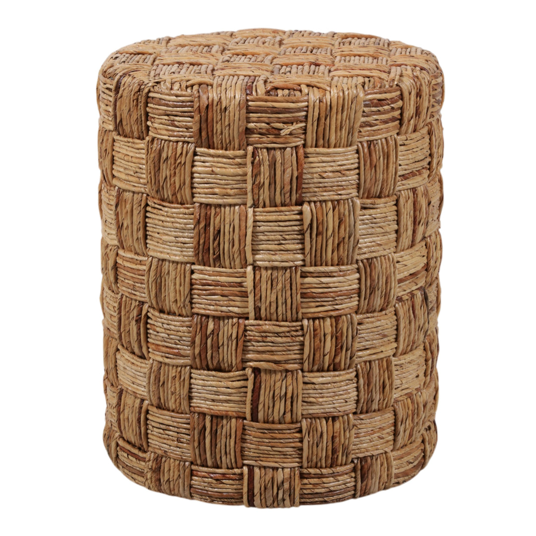 Pulap hand woven banana leaf accent stool natural - Sagebrook Home - Whats New Furniture Portland OR