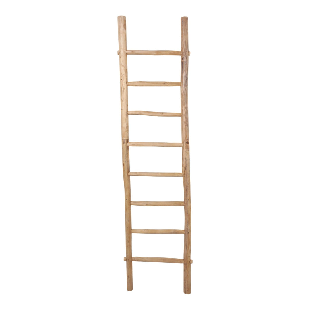 Teakwood blanket ladder 76 inch natural - Sagebrook Home - Whats New Furniture Portland OR