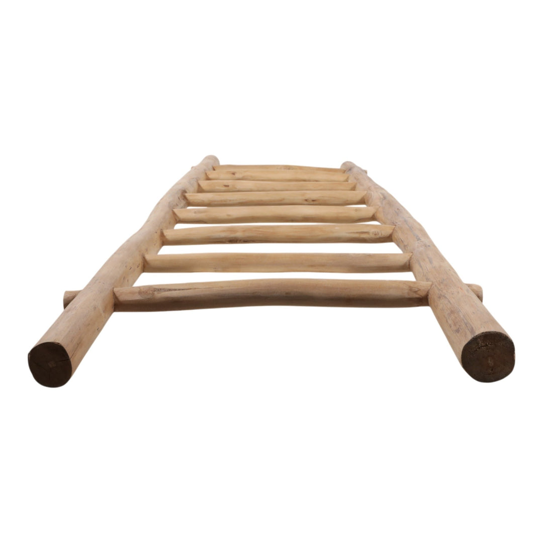 Teakwood blanket ladder 76 inch natural - Sagebrook Home - Whats New Furniture Portland OR