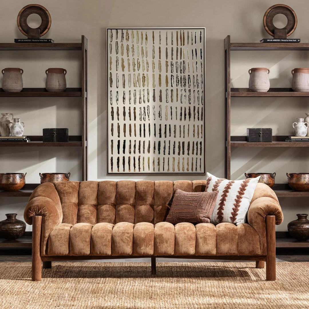 Sansa Sofa in Bronze room setting - sofa by Classic Home - Whats New Furniture Portland OR
