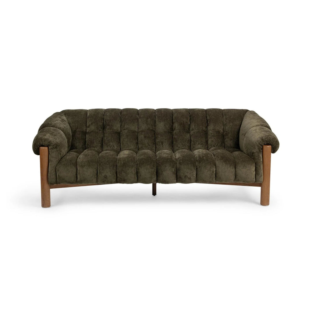 Sansa Sofa in Olive Green variant front view - sofa by Classic Home - Whats New Furniture Portland OR