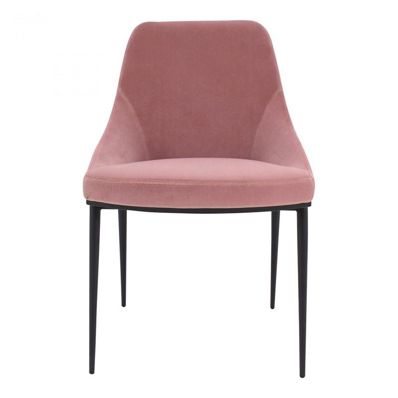 Sedona Dining Chair in Pink Velvet - velvet dining chair by Moe&