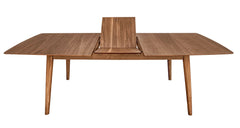 Sedona Expandable Dining Table butterfly leaf extension mechanism in Walnut - Whats New Furniture Portland OR