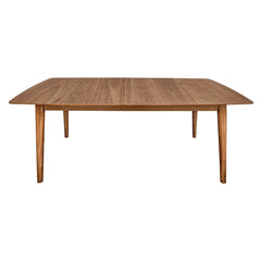 Sedona Expandable Dining Table in Walnut front view - mid-century dining table - Whats New Furniture Portland OR