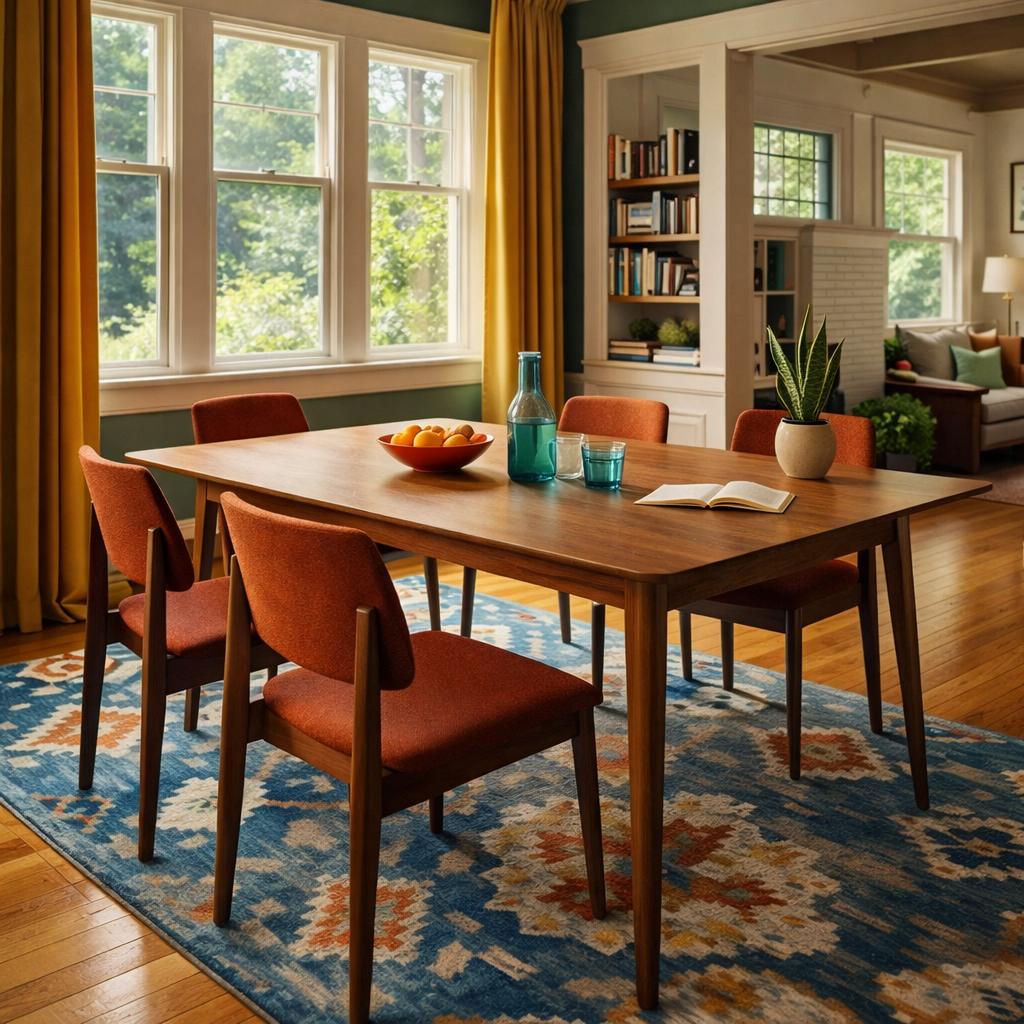 Sedona Expandable Dining Table in Walnut styled in a Portland craftsman dining room - Whats New Furniture